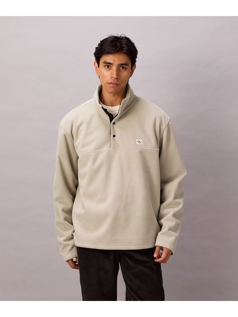 Calvin Klein Jeans Calvin Klein Jeans/(M)【堅苦しさ販売店】 カルバンクライン トップス - ロングスリーブフリースフランネルプルオーバー Calvin Klein Jeans 4RE291G カルバン・クライン トップス スウェット・トレーナー ベージュ【貨物輸送無料】