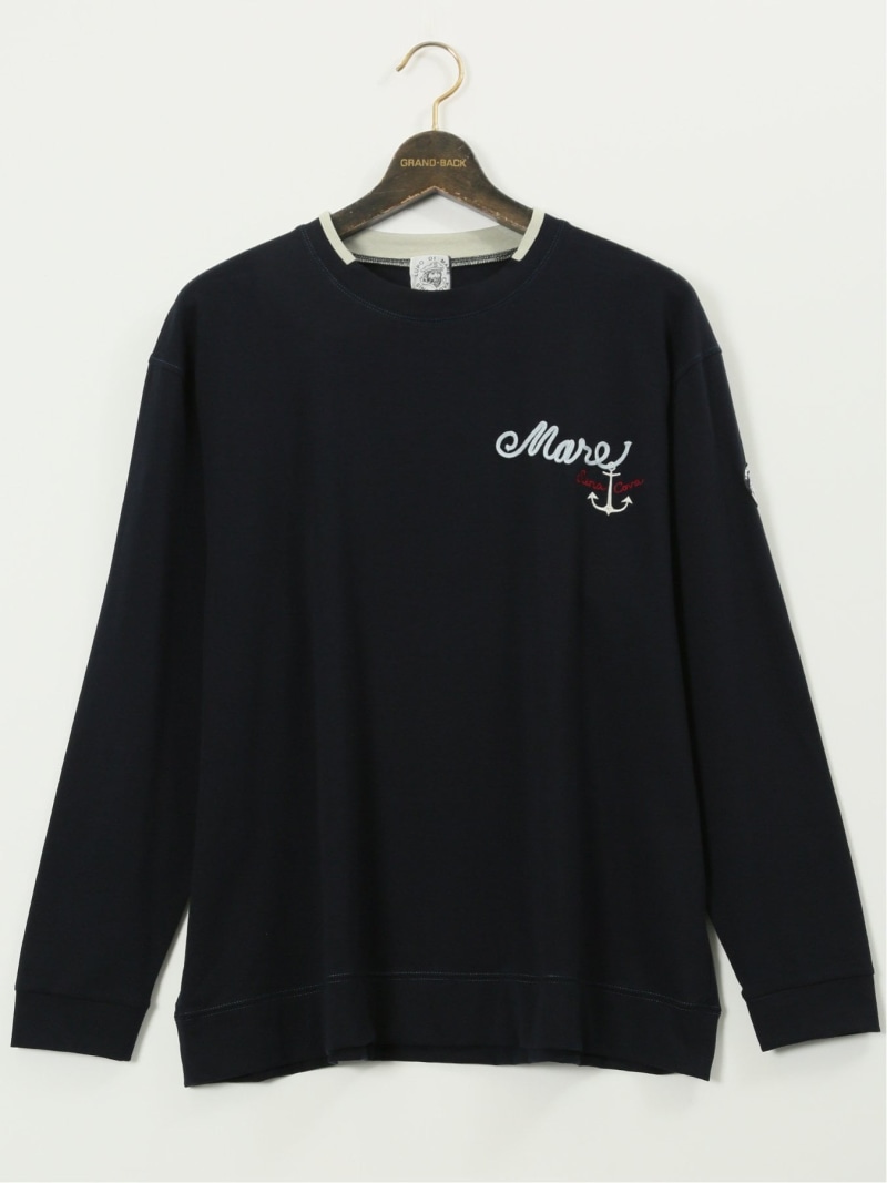 GRAND-BACK 【途轍も無い大いさ】シナコバ/SINA COVA 伸ばすこと モックネック 長袖 ティーシャツ タカキュー トップス カットソー・ティーシャツ 米国海軍【貨物輸送無料】 メンズファッション-Tシャツ・カットソー-トップス