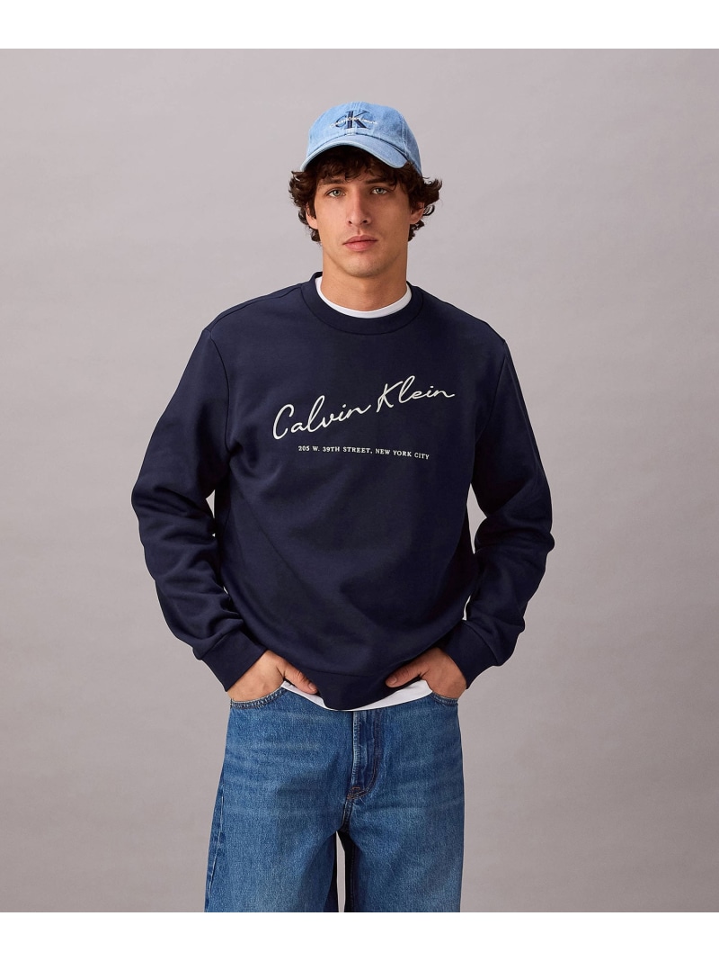 Calvin Klein Jeans Calvin Klein Jeans/（Unisex）【公式ショップ】 カルバンクライン ロングスリーブ トレーナー Calvin Klein Jeans 4RE299G カルバン・クライン トップス スウェット・トレーナー ベージュ ネイビー【送料無料】