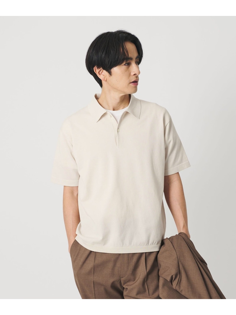 BEAUTY&YOUTH UNITED ARROWS デオドラント ショートスリーブ ニットポロ 抗菌防臭 ウォッシャブル ビューティー＆ユース　ユナイテッドアローズ トップス ニット ブラック ホワイト ネイビー【送料無料】