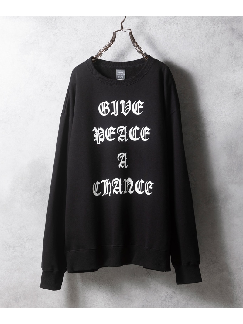 NUMBER (N)INE GIVE PEACE A CHANCE SWEATSHIRT ナンバーナイン トップス スウェット・トレーナー ブラック グレー【送料無料】
