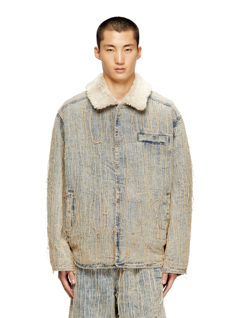 【SALE/40%OFF】DIESEL メンズ デニムジャケット D-IVAR-S ディーゼル ジャケット・アウター デニムジャケット ブルー【RBA_E】【送料無料】| Fashion Men