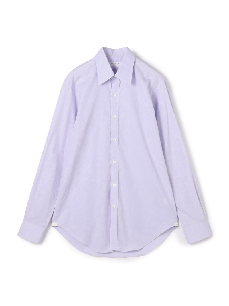TOMORROWLAND MEN 140/2コットン レギュラーカラー ロングスリーブドレスシャツ トゥモローランド トップス シャツ・ブラウス ホワイト ブルー【送料無料】