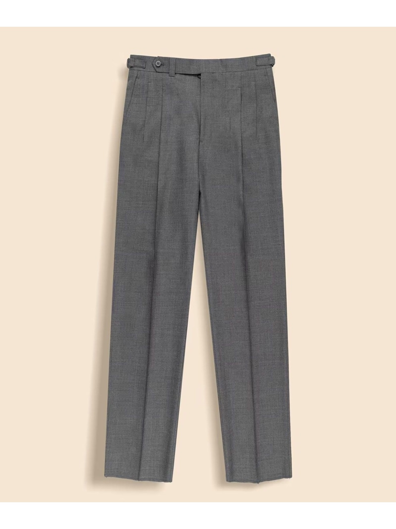 BROOKS BROTHERS トロピカルウール サイドアジャスター プリーテッドトラウザーズ ブルックス ブラザーズ パンツ スラックス・ドレスパンツ グレー【送料無料】 42,240円