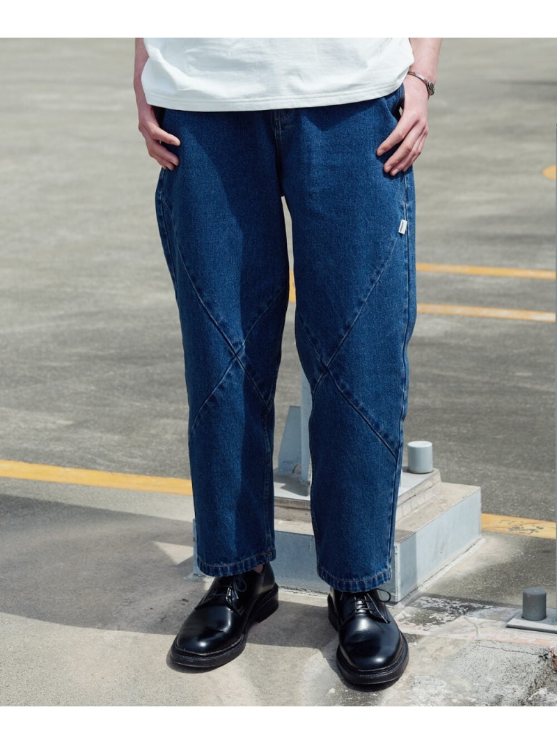 【SALE／40%OFF】rehacer rehacer:Puch Panel Denim Pants レアセル パンツ ジーンズ・デニムパンツ ブルー ネイビー【RBA_E】【送料無料】｜ Fashion Men