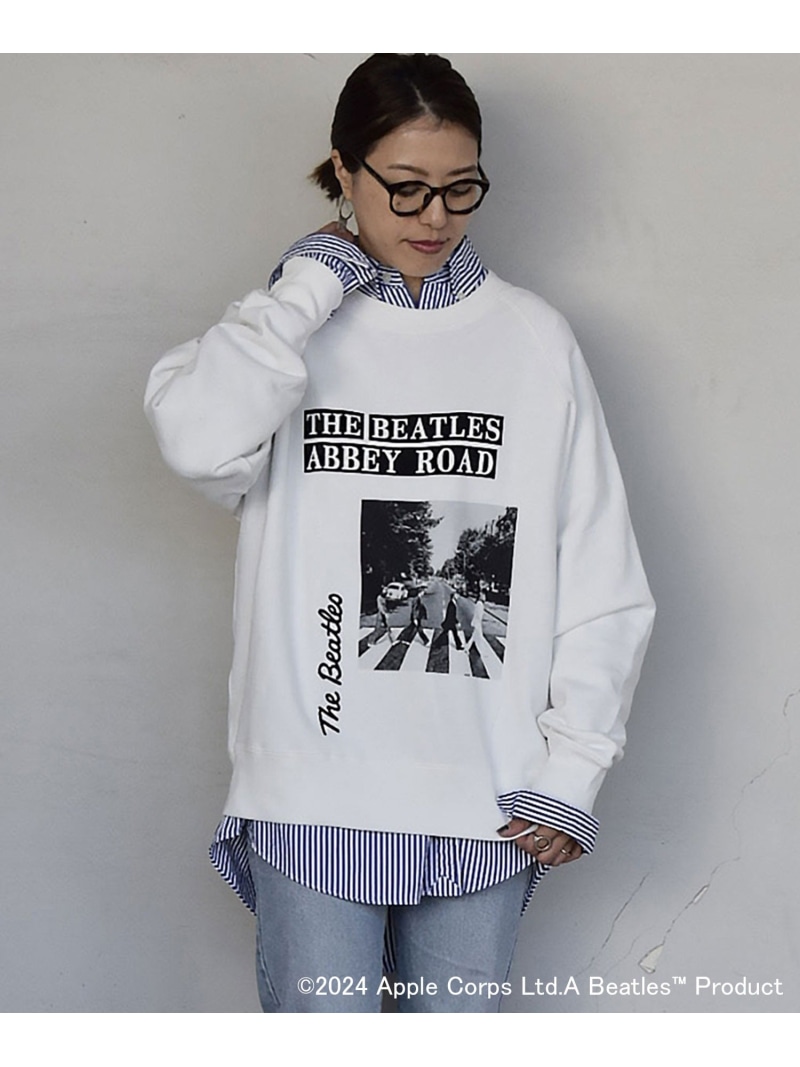 Johnbull Private labo The Beatles スウェット(ABBY ROAD) ジョンブルプライベートラボ トップス スウェット・トレーナー ホワイト【送料無料】