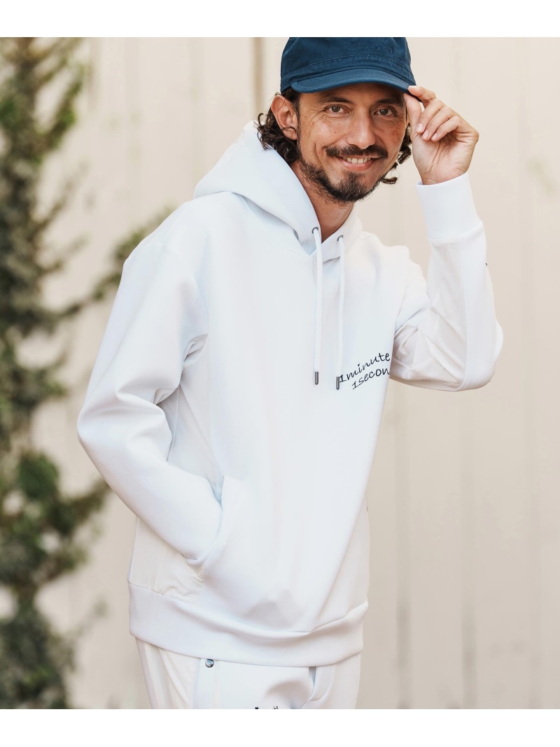1minute 1second mpa4001-cursive embroidery cardboard knit nylon hoodie パーカー カンビオ トップス パーカー・フーディー 白いこと 米国海軍 黒いこと【貨物輸送無料】