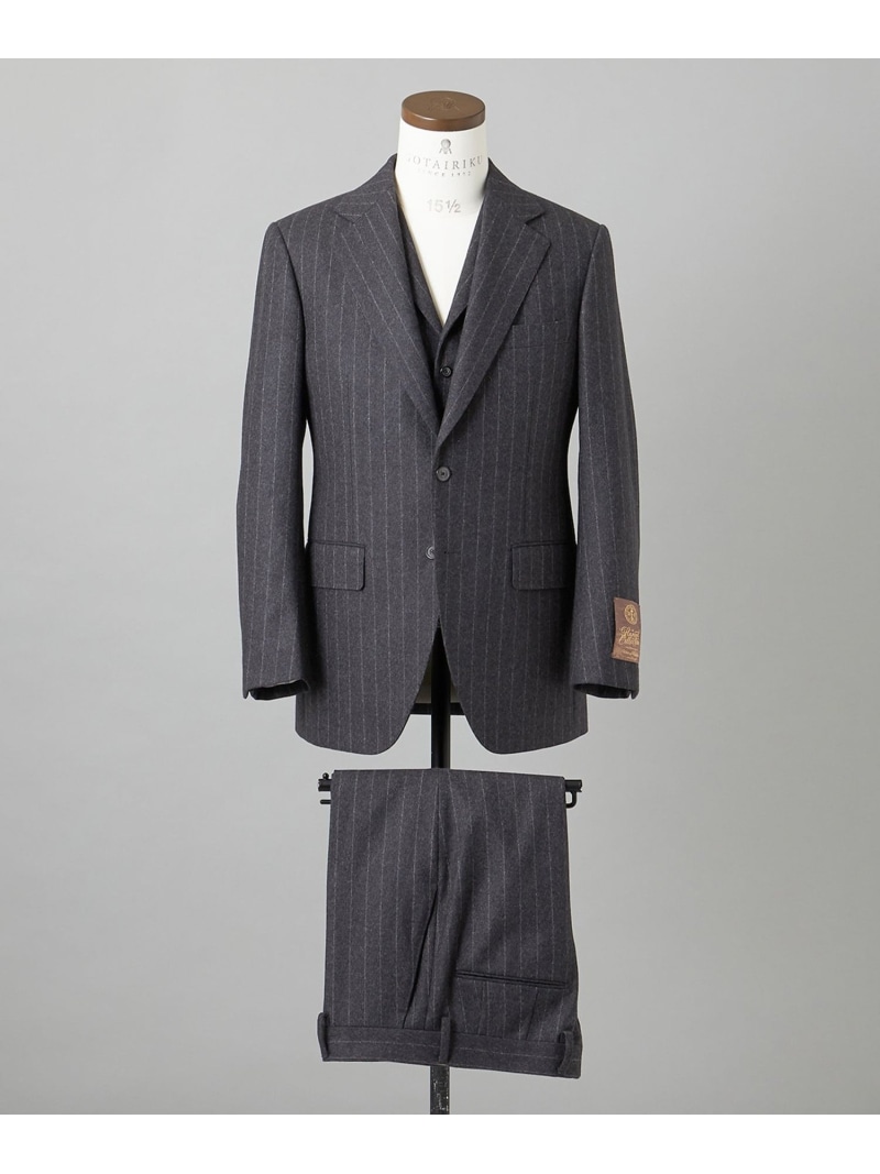 GOTAIRIKU 【MARLING\u0026EVANS】FLANNEL スリー天下太平背広 ゴタイリク 背広・フォーマル セットアップ背広 薄墨色【貨物輸送無料】