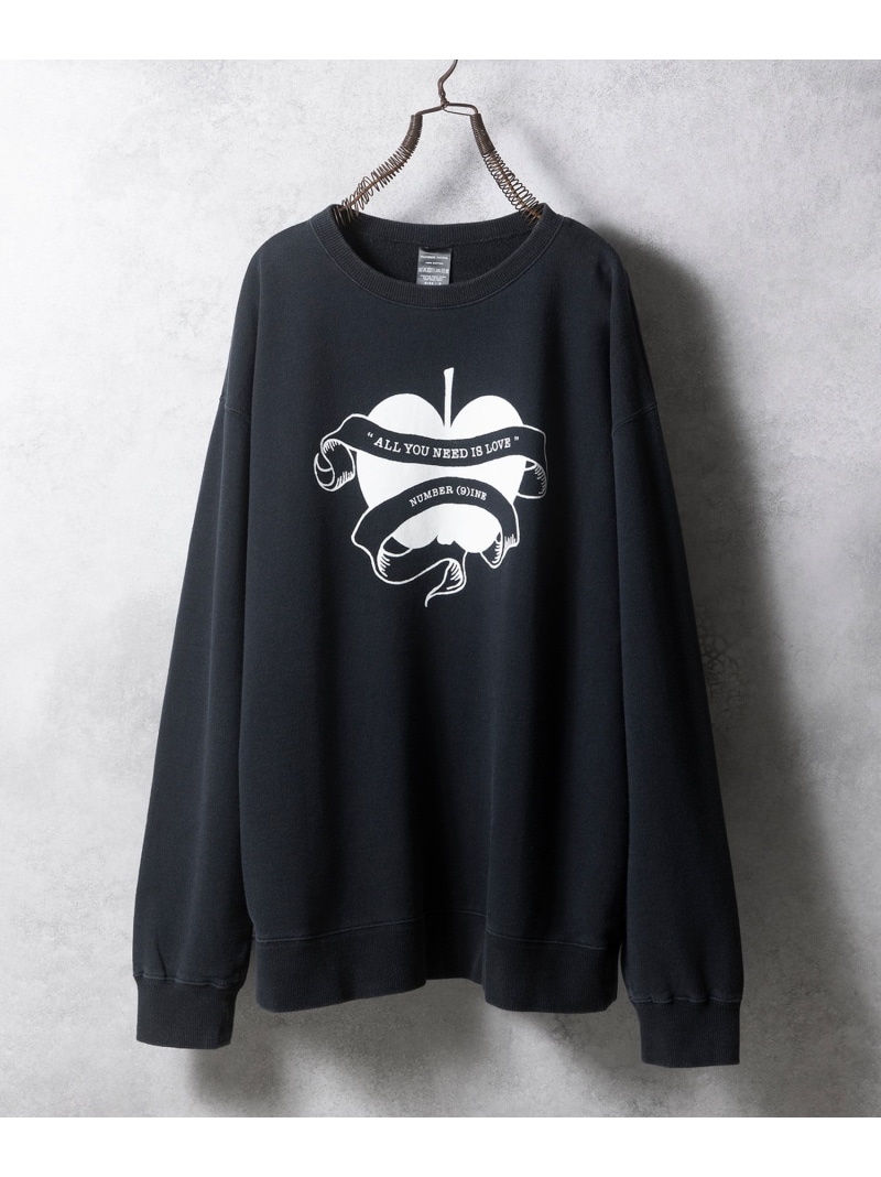 【SALE/30%OFF】NUMBER (N)INE VINTAGE WASH SWEATSHIRT ナンバーナイン トップス スウェット・トレーナー オレンジ ブラック グレー ネイビー【RBA_E】【送料無料】| Fashion Men