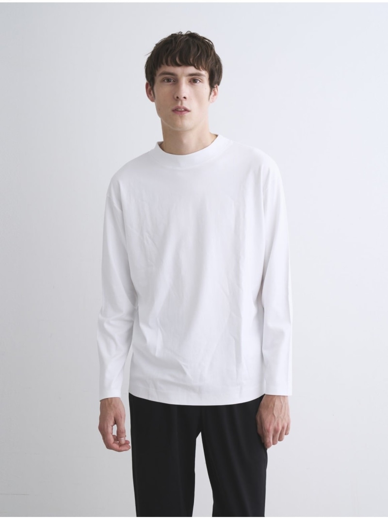 three dots 2pack tee crew tee/mock neck tee スリードッツ トップス カットソー・Tシャツ ホワイト グレー ブラック【送料無料】｜ Fashion Men