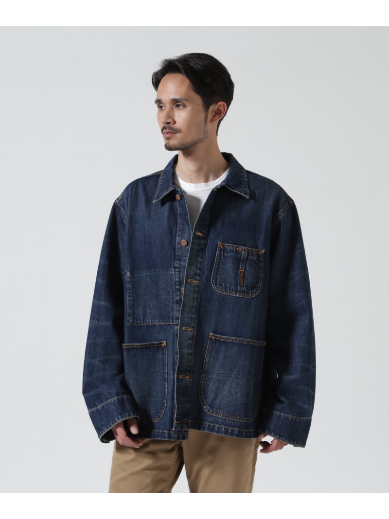 ROYAL FLASH Nudie Jeans/ ヌーディージーンズ/Howie Chore Jacket ロイヤルフラッシュ ジャケット・アウター ブルゾン・ジャンパー ブルー【送料無料】