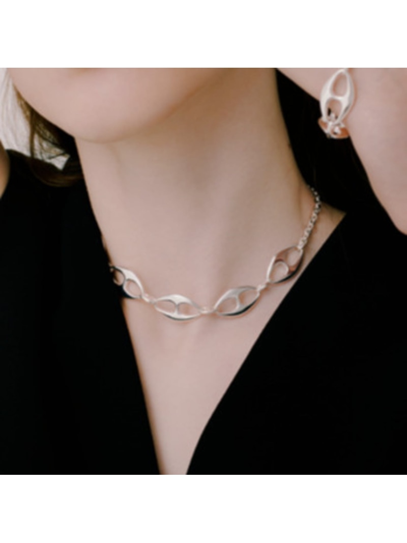 quip queint quip queint/rhombus chain necklace フォブ アクセサリー・腕時計 ネックレス シルバー【送料無料】