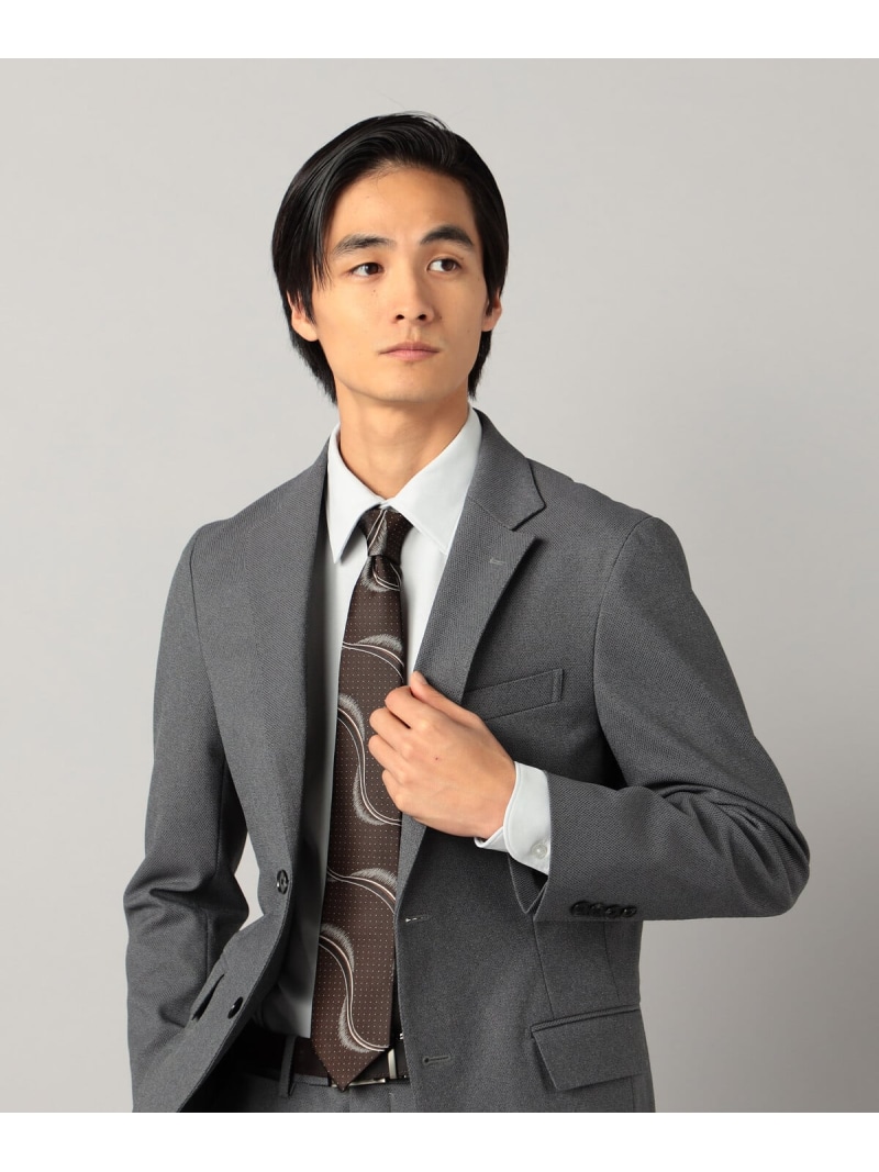 COMME CA MEN 波柄レギュラー ネクタイ コムサメン スーツ・フォーマル ネクタイ・蝶ネクタイ ブルー グリーン ブラウン【送料無料】