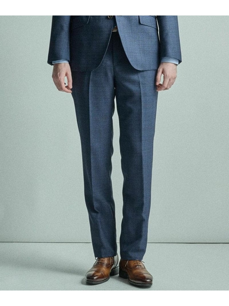 MEN'S BIGI ミックスヤーン/ホップサックスラックス メンズ ビギ パンツ スラックス・ドレスパンツ グレー ネイビー【送料無料】
