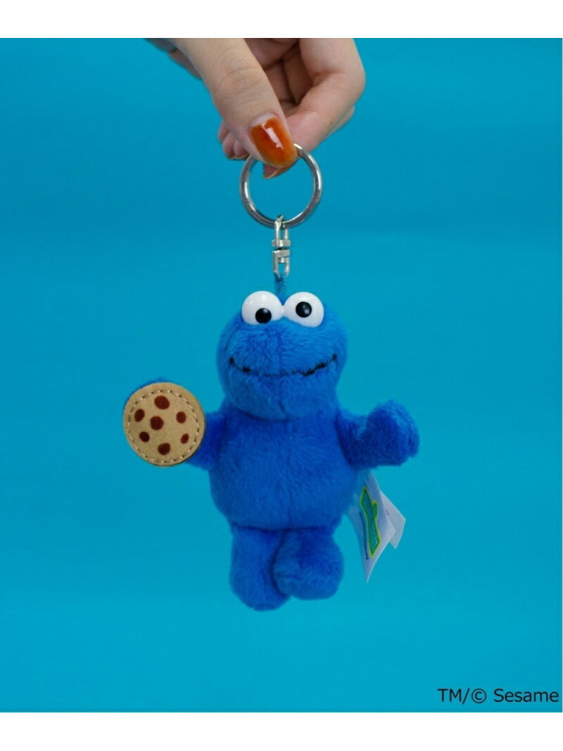 Nici セサミストリート キーリング クッキーモンスター 10cm アントレスクエア ファッション雑貨 チャーム キーチェーン ブルー 絶品