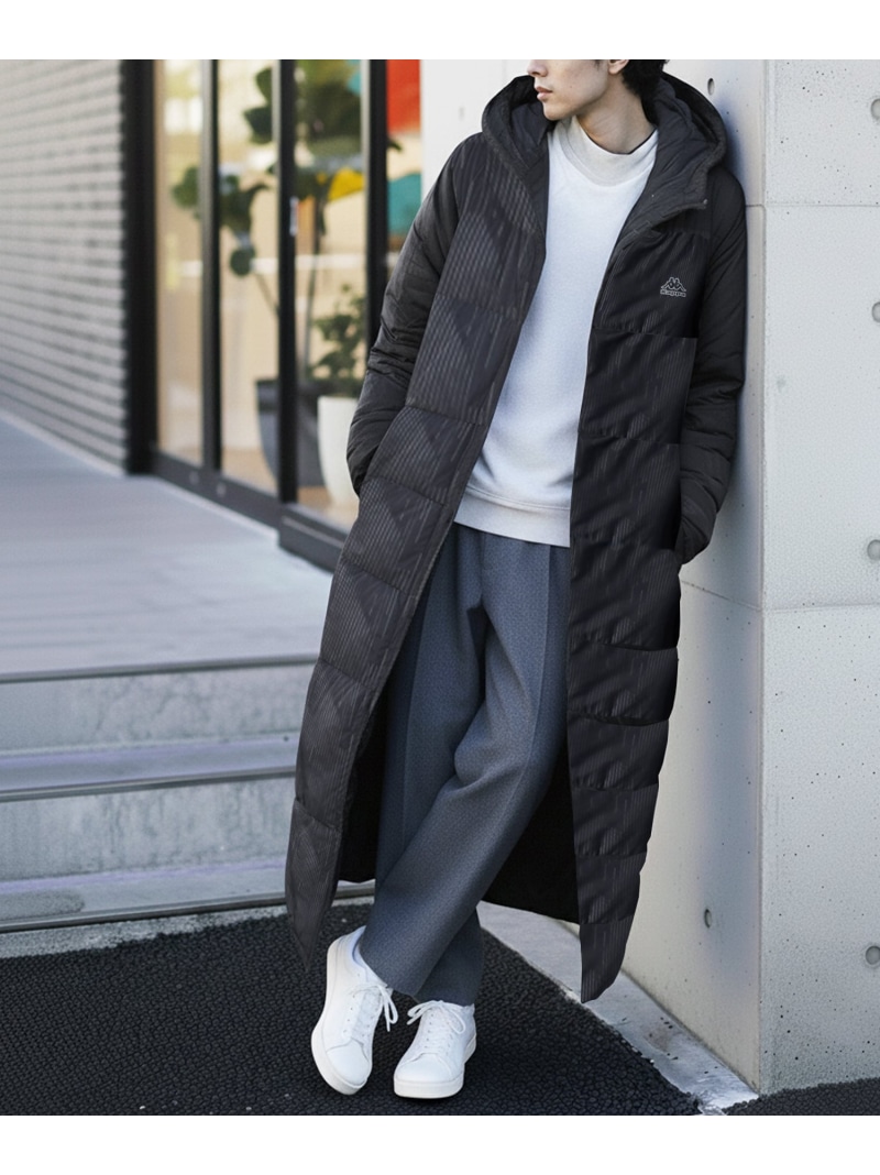 【SALE／8%OFF】Kappa Kappa カッパ 涼み台厚地の外套 メンズ 防寒 防風 ロング厚地の外套 レディース ユニ一発やる マルカワ ジャケット・アウター 余分の物のジャケット・アウター 米国海軍 黒いこと【RBA_E】【貨物輸送無料】