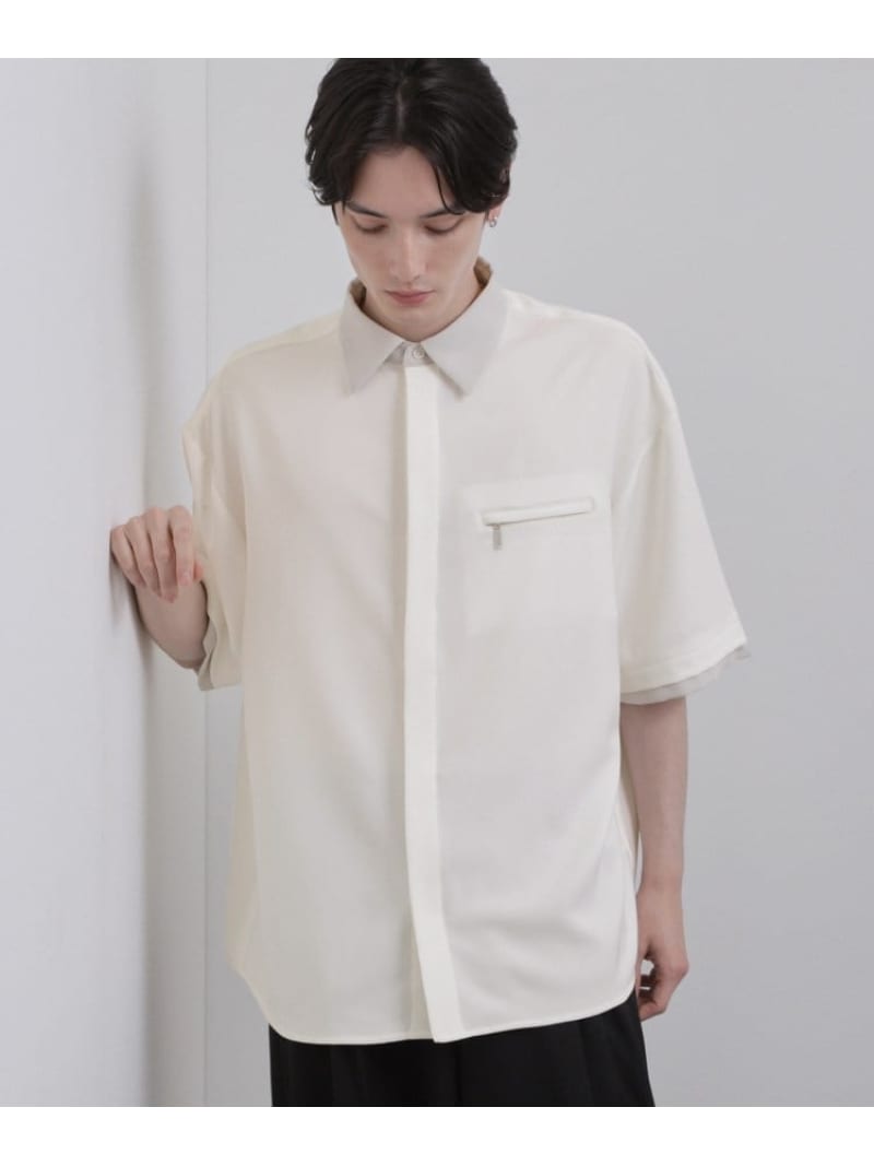 【SALE／10%OFF】tk.TAKEO KIKUCHI クレリックシャツ ティーケータケオキクチ トップス シャツ・ブラウス ブラック ホワイト ブルー【RBA_E】【先行予約】*【送料無料】