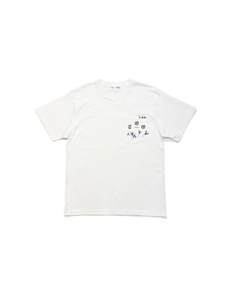 TOGA TOO Print tee トーガ トップス カットソー・Tシャツ ブラック ホワイト【送料無料】