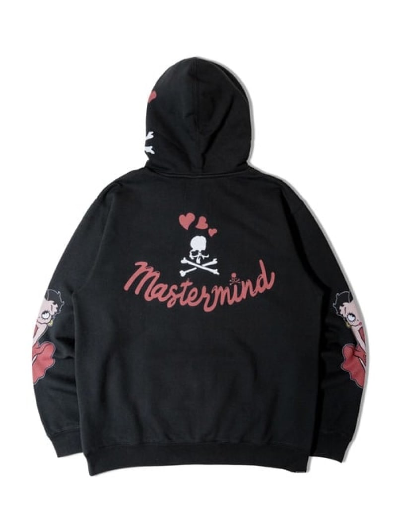 SELECT BRANDS BETTY BOOP×MASTERMIND WORLD/ベティー ブープ×マスターマインドワールド プルオーバーパーカー ジャックローズ トップス スウェット・トレーナー ブラック【送料無料】