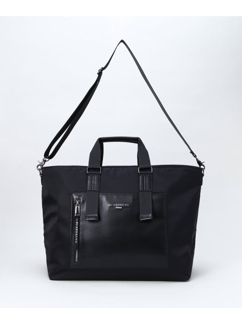 St ANDREWS トートバッグ (UNISEX) セントアンドリュース バッグ その他のバッグ ベージュ ブラック【送料無料】| Fashion Men