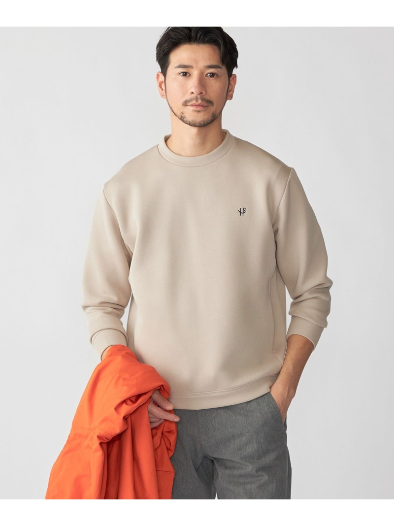 SHIPS MEN 【WEB限定】SHIPS: コットンポリ ダブルニット トレーナー (セットアップ対応) シップス トップス スウェット・トレーナー グレー ブラック ベージュ【送料無料】 6,593円