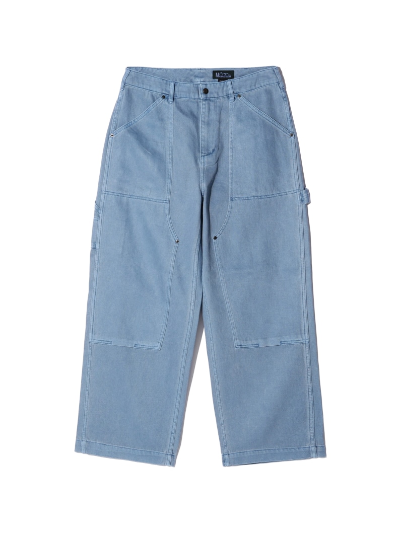 MANASTASH MANASTASH/マナスタッシュ/HEMP WASHED DOUBLE KNEE PANTS マナスタッシュ パンツ その他のパンツ ブラック ブルー【送料無料】