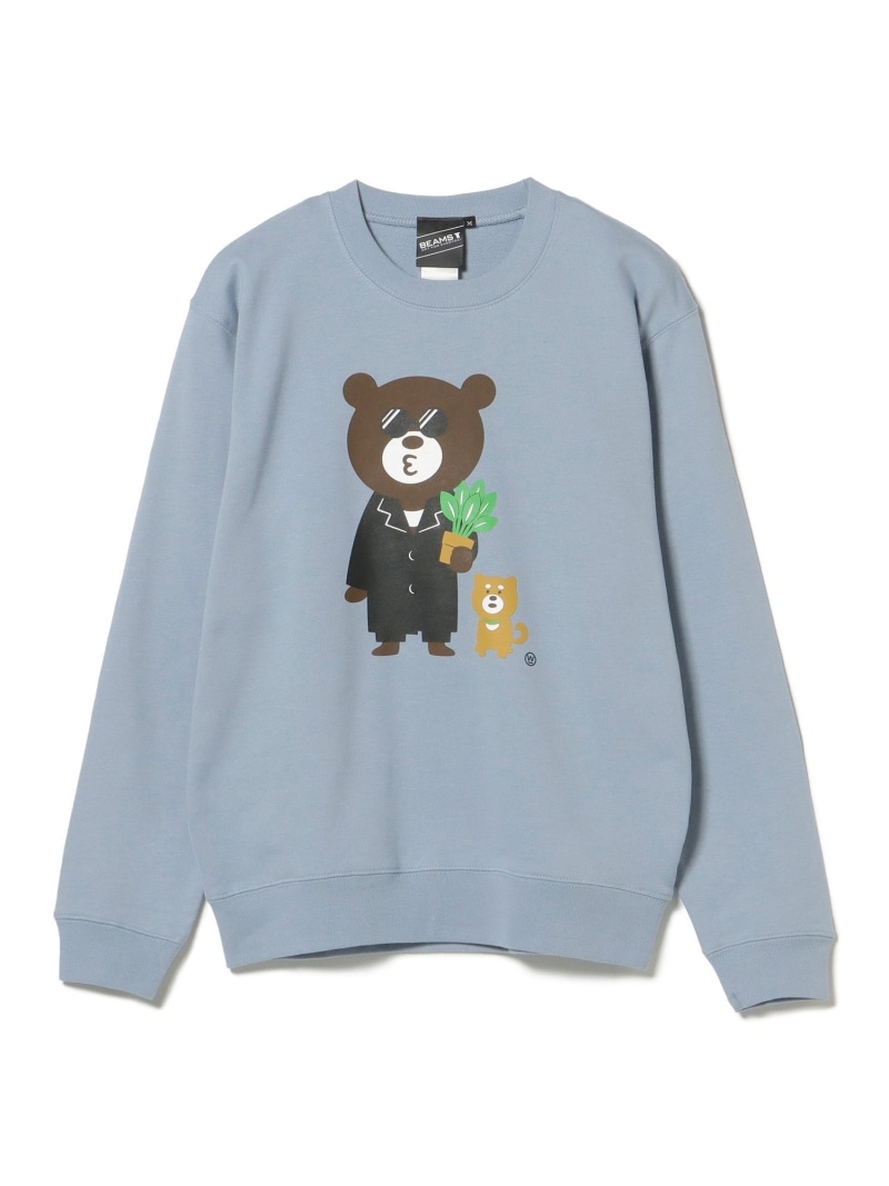 【SALE／30%OFF】BEAMS T 【SPECIAL PRICE】パリ ベアー クルーネック スウェット ビームスT トップス スウェット・トレーナー ブルー ブラック【RBA_E】【送料無料】
