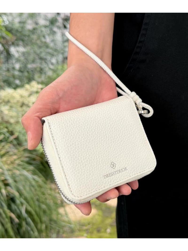 DRESSTERIOR 【本革】リアルレザー ハンドストラップ ミニウォレット ドレステリア 財布・ポーチ・ケース 財布 ブラック ベージュ ホワイト レッド【送料無料】