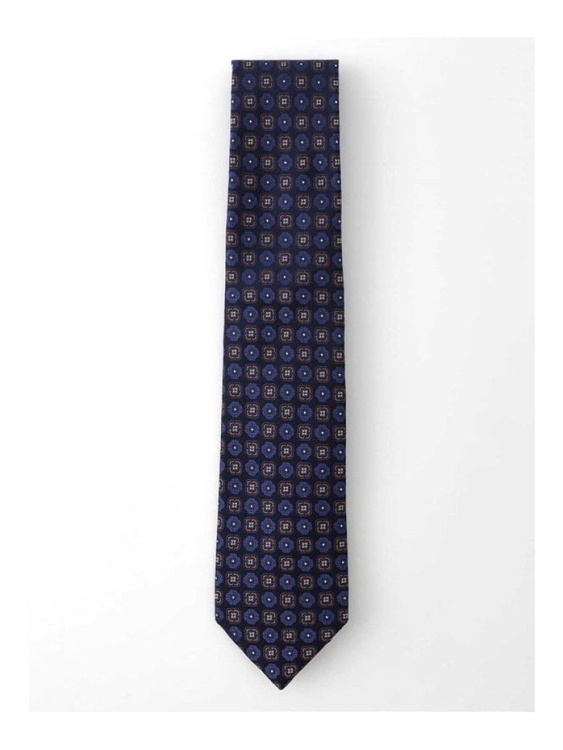 Aquascutum MEN FLOWER medallion アクアスキュータム 背広・フォーマル タイ・蝶タイ 米国海軍 赤いこと【貨物輸送無料】 スーツ用ファッション小物-バッグ・小物・ブランド雑貨-ネクタイ