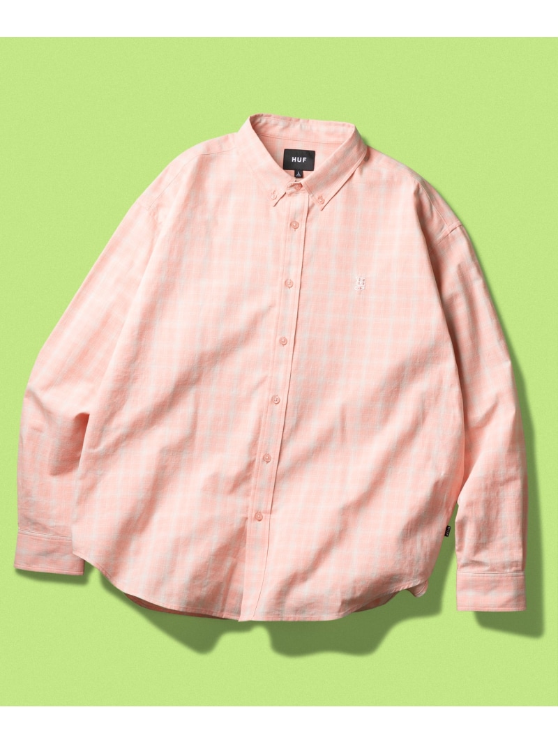 HUF MEGABLAST PLAID LS SHIRT / HUF ハフ シャツ ハフ トップス シャツ・ブラウス ブラック ピンク【送料無料】