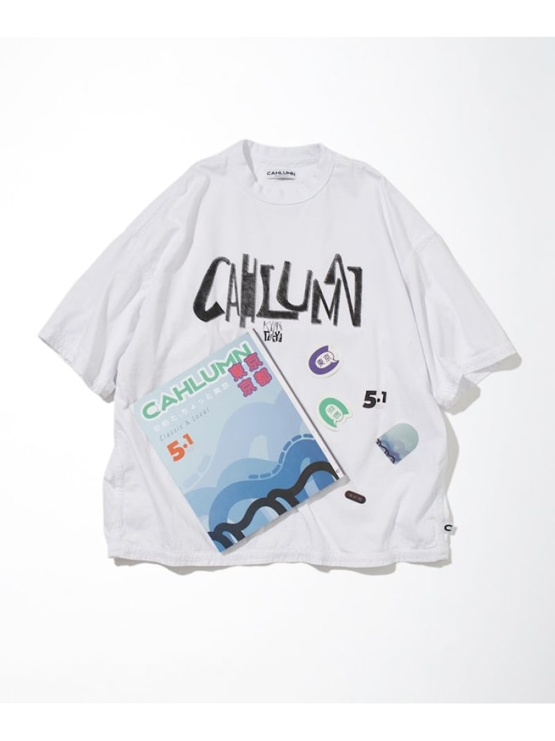 CAHLUMN ZINE5.1+CAHLUMN LOGO Reversible T-Shirt フリークスストア トップス カットソー・Tシャツ【送料無料】｜ Fashion Men