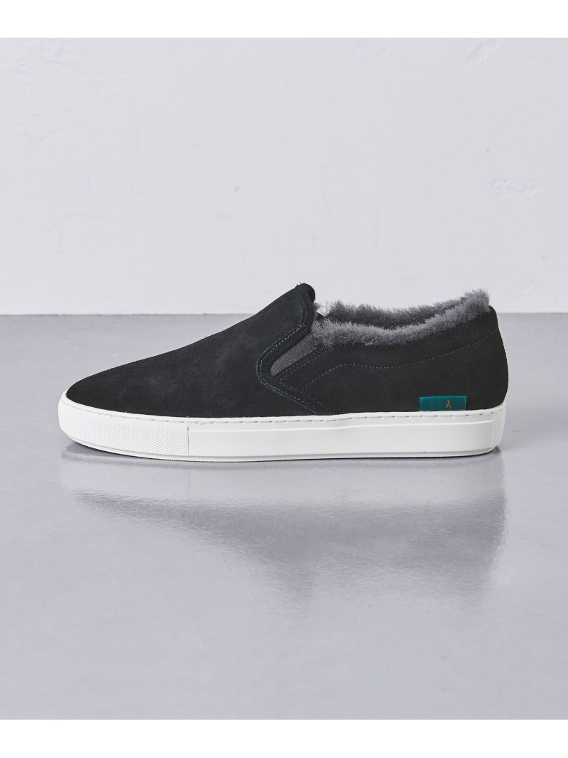 【SALE／70%OFF】UNITED ARROWS ＜hALON＞ ムートン スリッポン ユナイテッドアローズ アウトレット シューズ・靴 スニーカー ブラック【RBA_E】【送料無料】