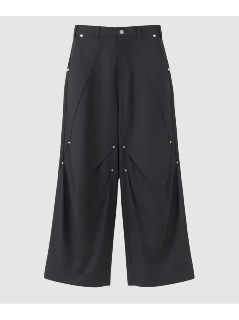 JOINT WORKS NOCTO ARCHIVE/ノクト アーカイブ Technical Studs Wide Pants ジョイントワークス パンツ スラックス・ドレスパンツ グレー ブラック【送料無料】