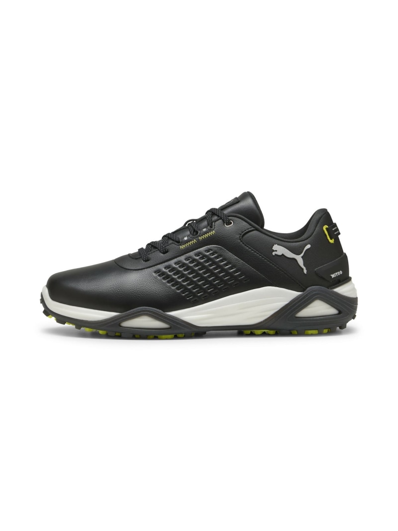 PUMA メンズ ゴルフ シャドウキャットニトロ なめし革 スパイク受け答え シューズ ピューマ シューズ・靴 スニーカー 黒いこと【貨物輸送無料】