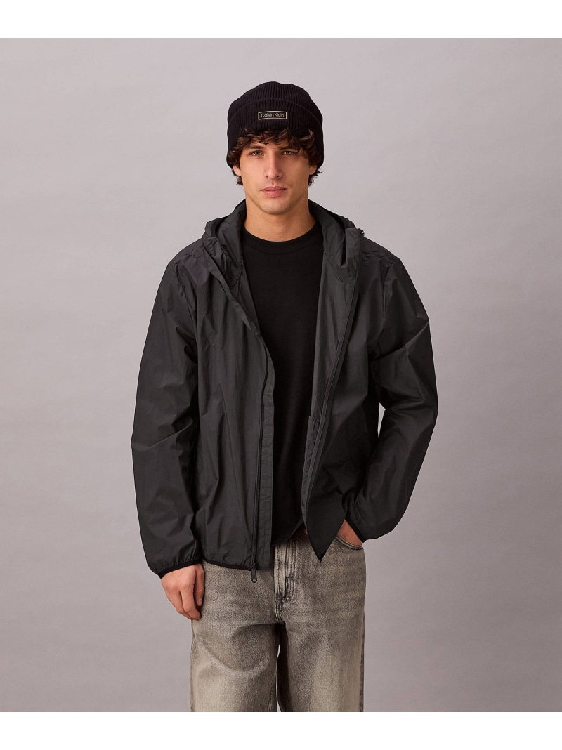 Calvin Klein Jeans 【公式ショップ】 カルバンクライン ウインドブレイカージャケット 4LF513G SS26 カルバン・クライン ジャケット・アウター ナイロンジャケット ブラック ネイビー【送料無料】