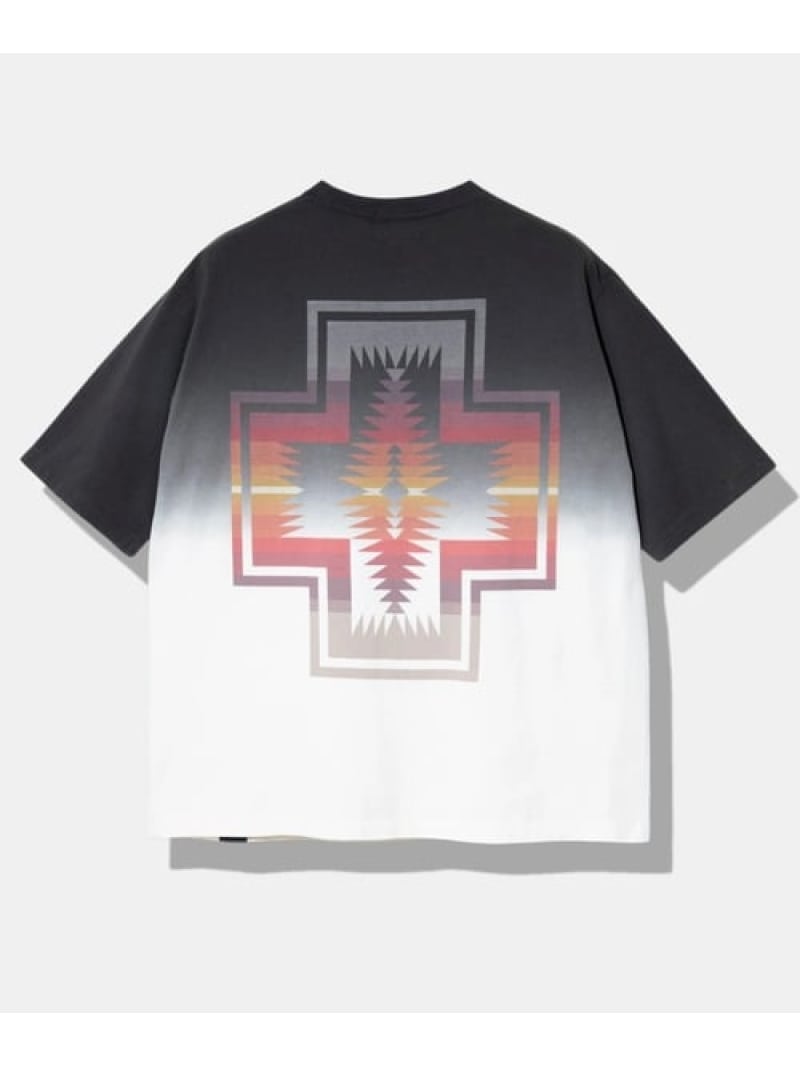 GSC MENS SELECT PENDLETON/ペンドルトン Gradation dye Back Print Tee (MENS) ゴースローキャラバン トップス カットソー・Tシャツ グレー グリーン ピンク【送料無料】