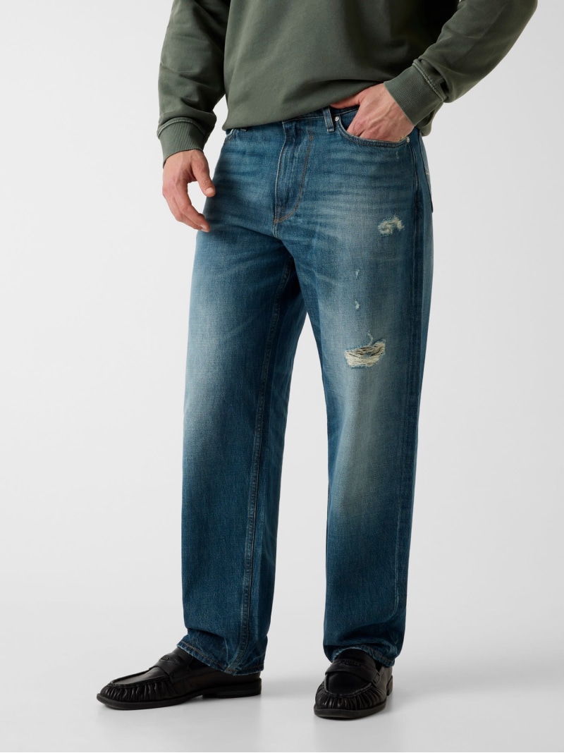 【SALE／10%OFF】GUESS GUESS/(M)JETT Baggy ジーンズズボン下 ゲス ズボン下 デニム・ジーンズズボン下 青碧【RBA_E】【貨物輸送無料】