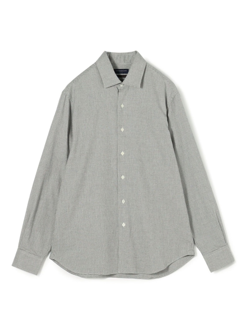 TOMORROWLAND MEN コットンカシミヤフランネル ロングスリーブシャツ トゥモローランド トップス シャツ・ブラウス ブルー レッド カーキグリーン ホワイト ネイビー グレー【送料無料】