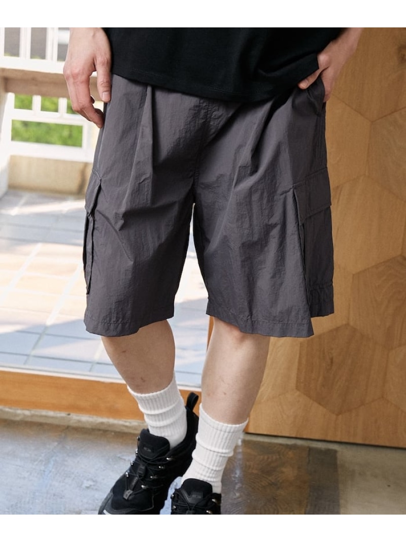 PUBLUX LOVE POP STUDIO ナイロンショーツ＜セットアップ対応＞ 限定展開 フリークスストア パンツ その他のパンツ グレー ブラック ベージュ【送料無料】
