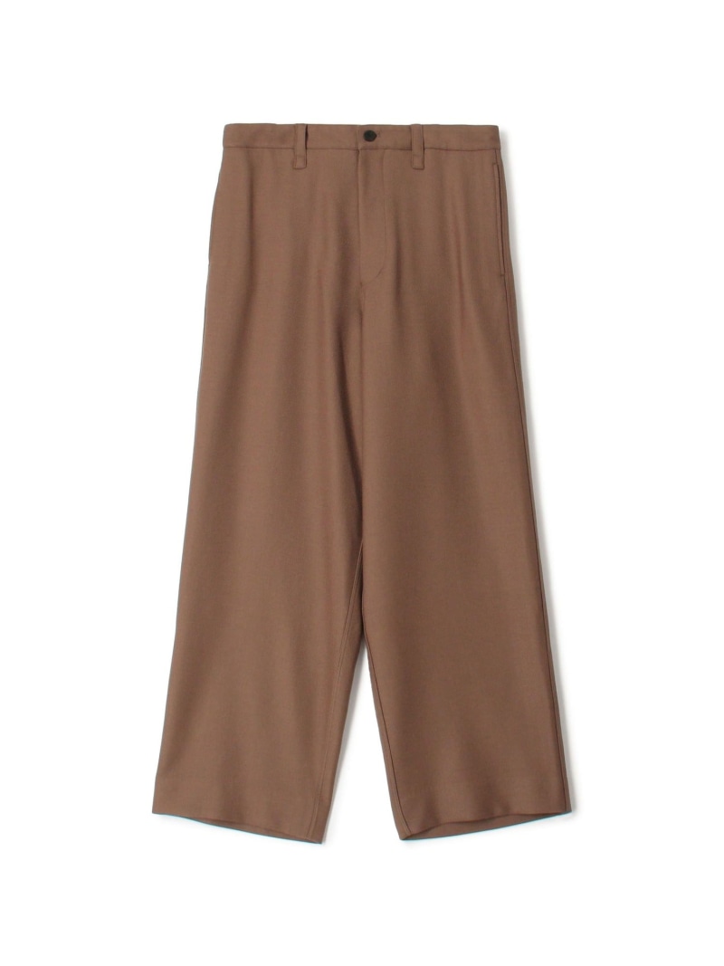 【SALE／30%OFF】TOMORROWLAND MEN ウールギャバジン ノープリーツバレルパンツ トゥモローランド パンツ その他のパンツ ネイビー ブラウン【RBA_E】【送料無料】