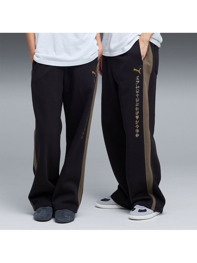PUMA ユニセックス PUMA x モンスターハンターワイルズ T7 アイコン ニットパンツ PUMAxMON HUNTER T7 SWEAT PNT プーマ パンツ ジャージ・スウェットパンツ ブラック【送料無料】｜ Fashion Men