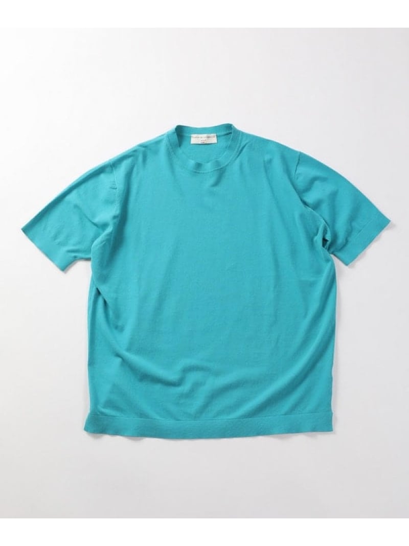 【SALE／30%OFF】DISTINCTION MEN\u0027S BIGI 【FILIPPO DE LAURENTIIS/フィリッポ デ ローレンティス】14Gご機嫌ゲージ半袖編み物T メンズ ビギ トップス 編み物 サクラ色 白いこと 黒いこと ベージュ 青色【RBA_E】【貨物輸送無料】 メンズファッション-トップス-ニット・セーター