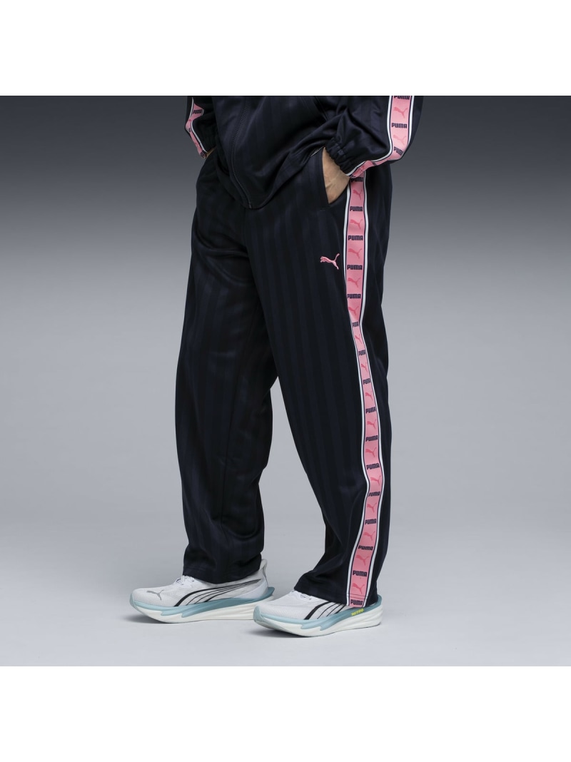 PUMA メンズ トレーニング シャドウ ストライプ ニット パンツ SHADOW STRIPE KNIT PANTS プーマ パンツ ジャージ・スウェットパンツ ネイビー【送料無料】| Fashion Men