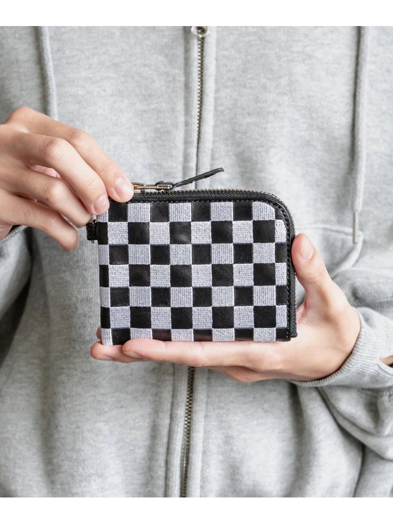 Butler Verner Sails 日本製 国産 カウレザー刺繍L字ジップハーフウォレット ロッキーモンロー 財布・ポーチ・ケース 財布 グリーン【送料無料】