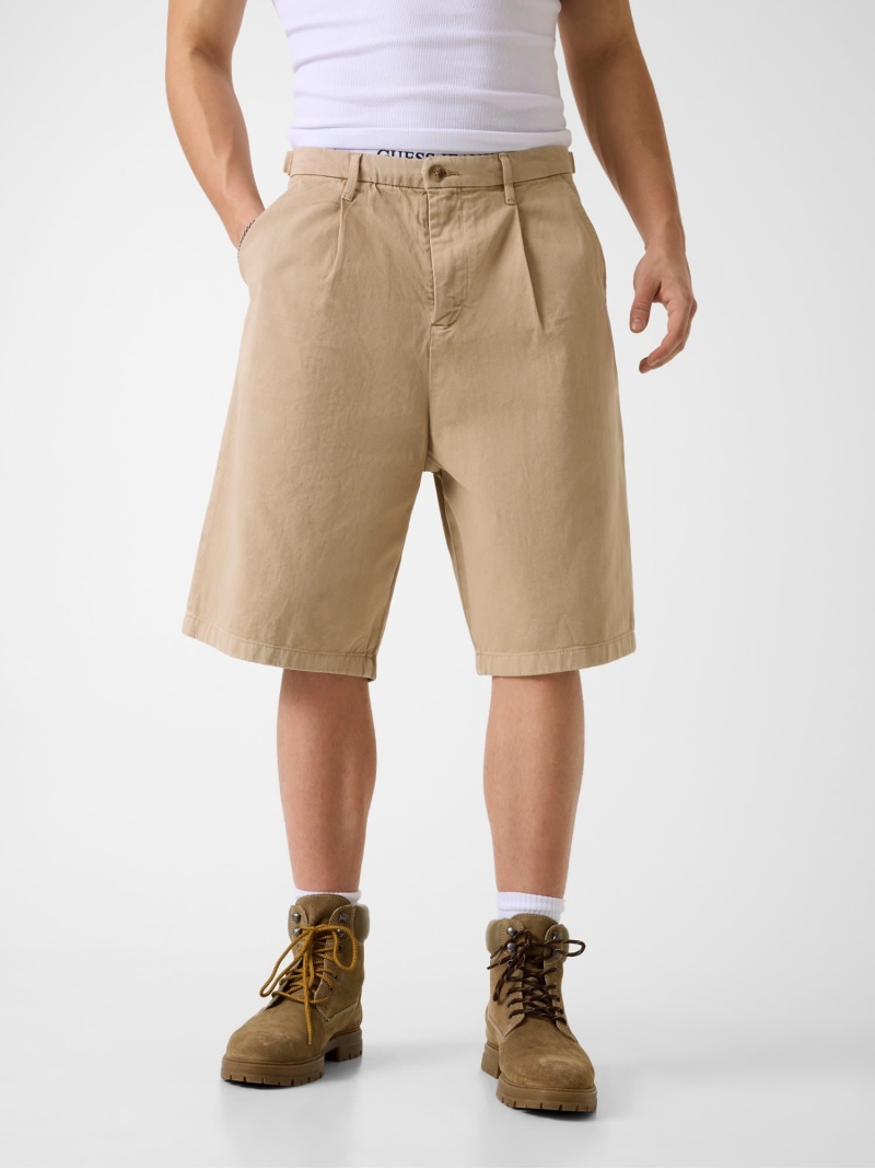GUESS JEANS GUESS JEANS/(M)Pleated Baggy Short ショートパンツ ショーツ ゲス パンツ その他のパンツ ベージュ【送料無料】