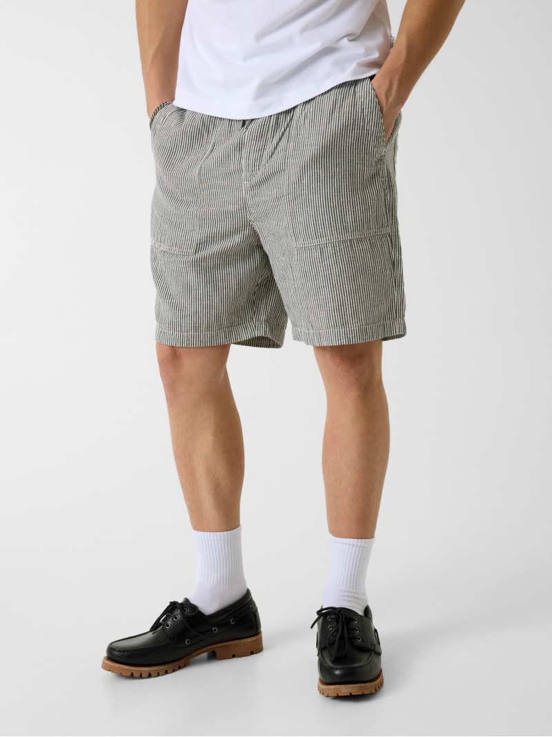 GUESS JEANS GUESS JEANS/(M)Jogger Short 遊撃手ズボン下 さる股引き ゲス ズボン下 余分の物のズボン下 青み 薄墨色【貨物輸送無料】