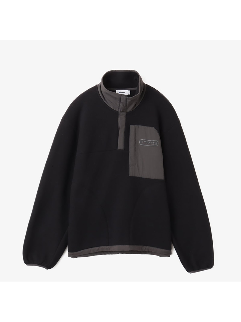 atmos atmos Recycled Heavy Weight Fleece Tops BLACK アトモス トップス スウェット・トレーナー 黒いこと【貨物輸送無料】