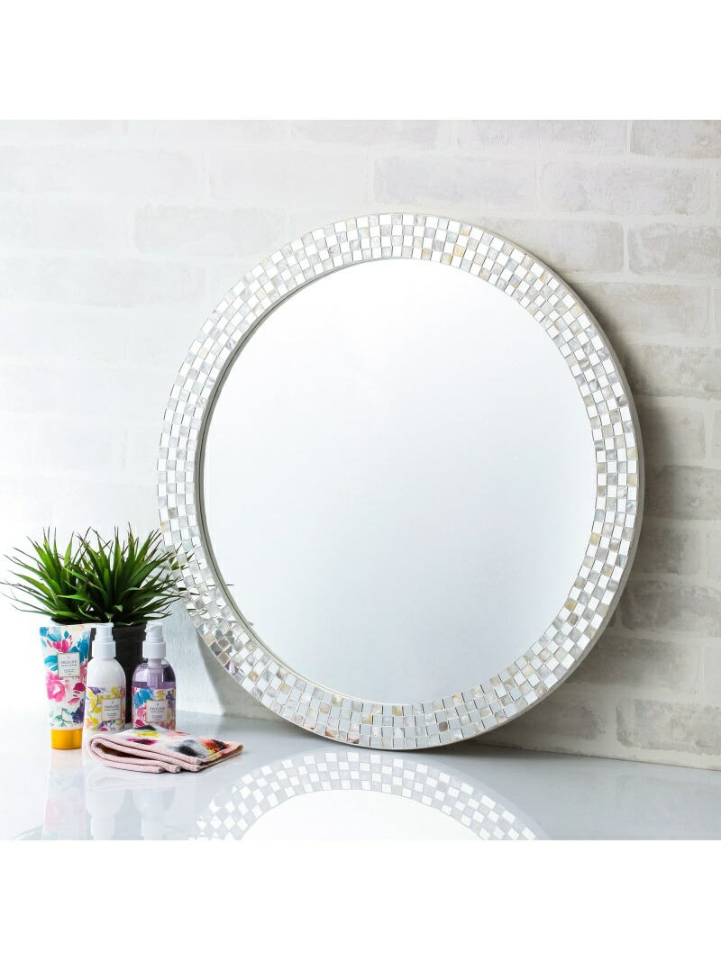 楽天市場 Francfranc シェル モザイク ウォールミラー L Wh フランフラン 生活雑貨 インテリアアクセ ホワイト 送料無料 Rakuten Fashion Men