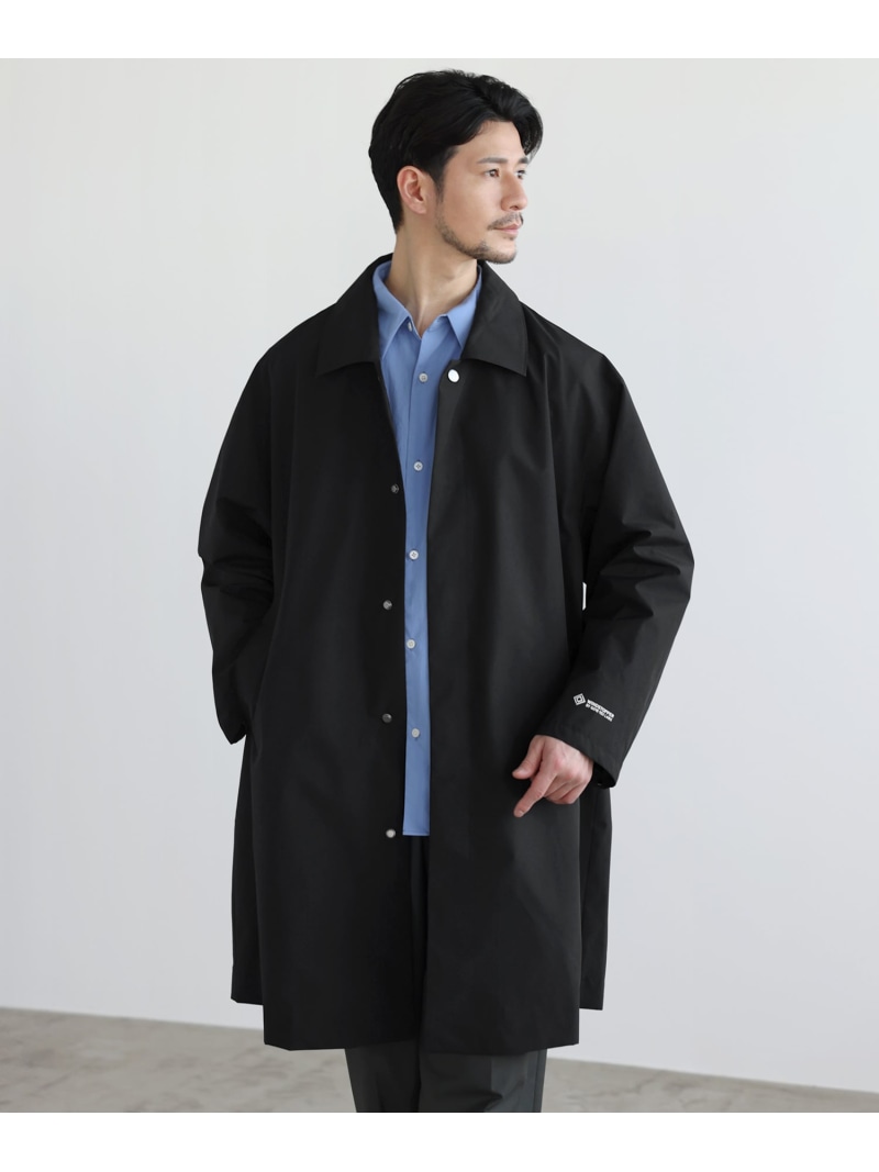 【SALE／6%OFF】+phenix SPU別注　WINDSTOPPER(R) PRODUCTS BY GORE-TEX LABS 【防風/撥水/透湿/軽量】比翼ステンカラーコート カジュアル ジャケット・アウター ステンカラーコート ブラック グレー ネイビー【RBA_E】【送料無料】｜ Fashion Men