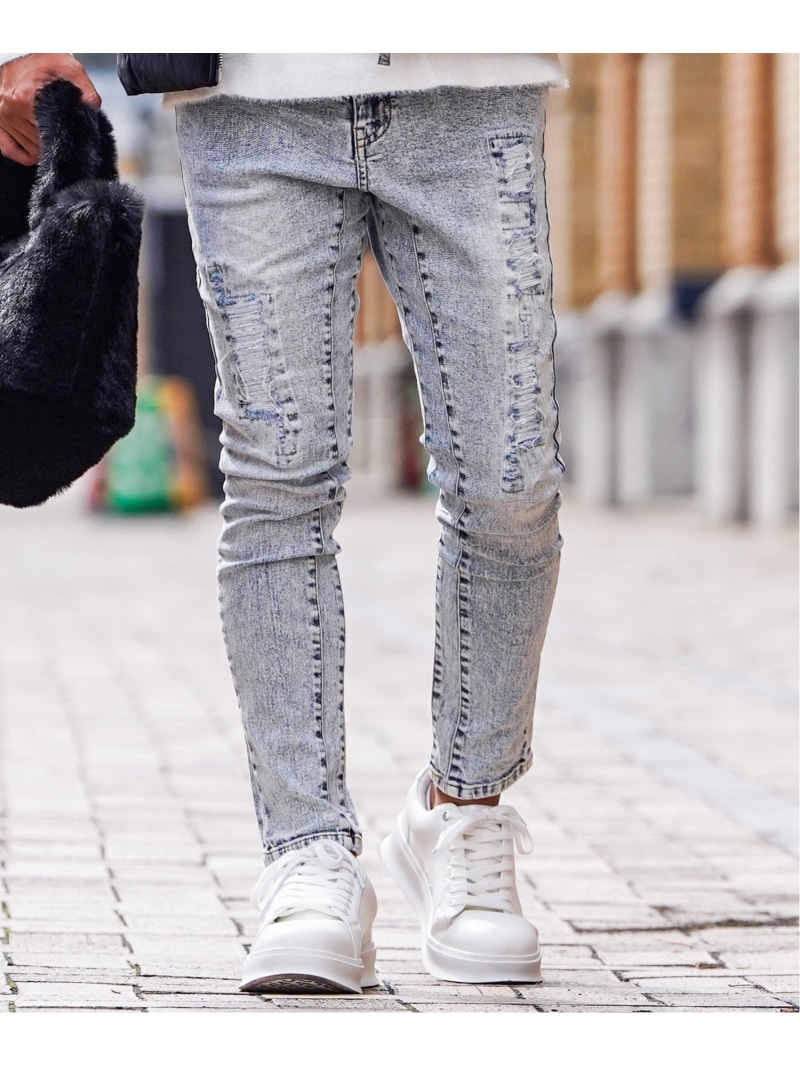Retro Engine (M)L.S.D Denim L/PT アダムスジャグラー ズボン下 デニム・ジーンズズボン下 青色【貨物輸送無料】